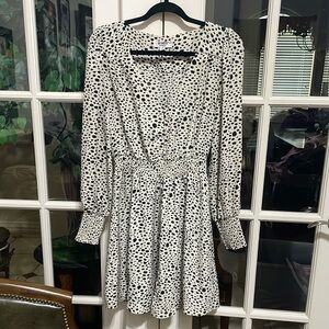 BB Dakota by Steve Madden Polka Dot Long Sleeve Dress Size Medium